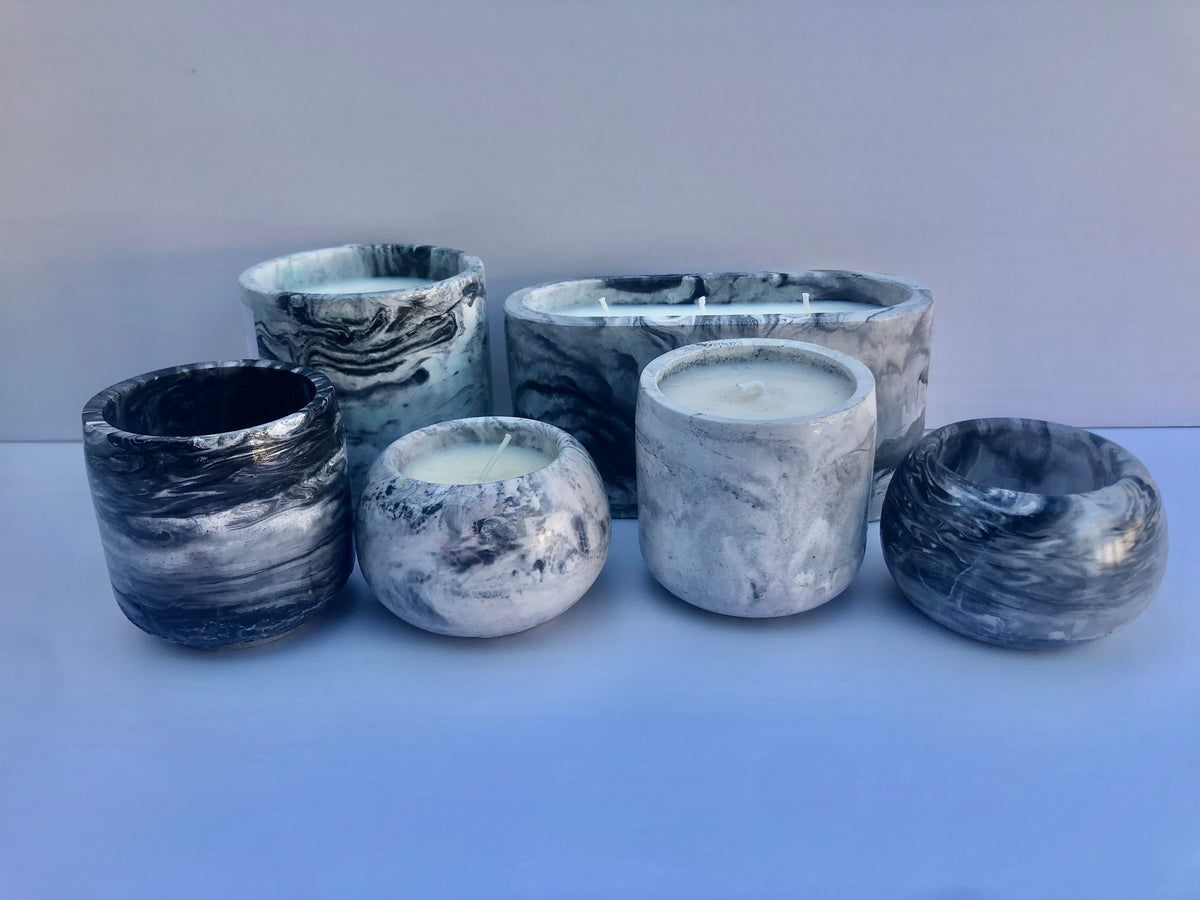 Hand Made Cement Clay Pot Gold Coast Soy Candles