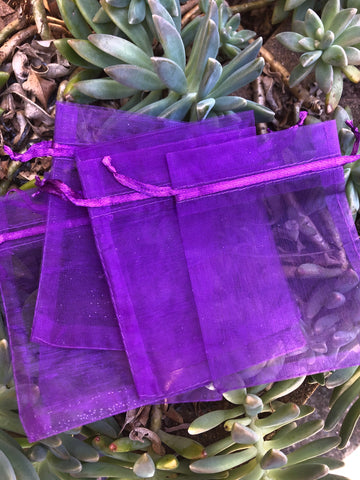Organza Bags Mini - Purple 100 pack