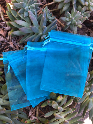 Organza Bags Small - Lake Blue 50 Pack