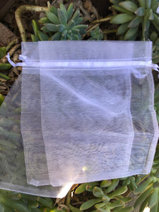 Organza Bags Small - White 50 Pack