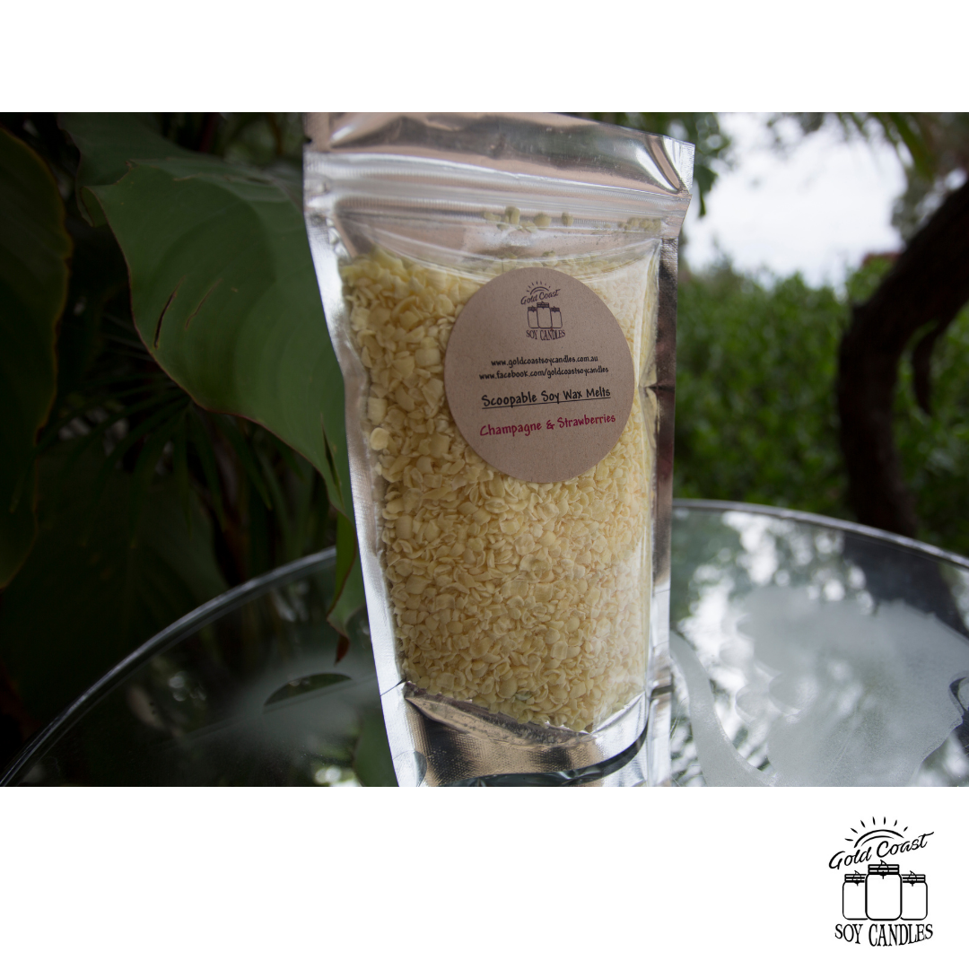 Scoopable Soy Wax Melts - Champagne & Strawberries