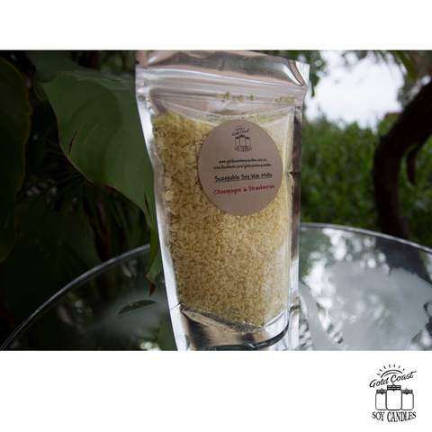Scoopable Soy Wax Melts - Champagne & Strawberries