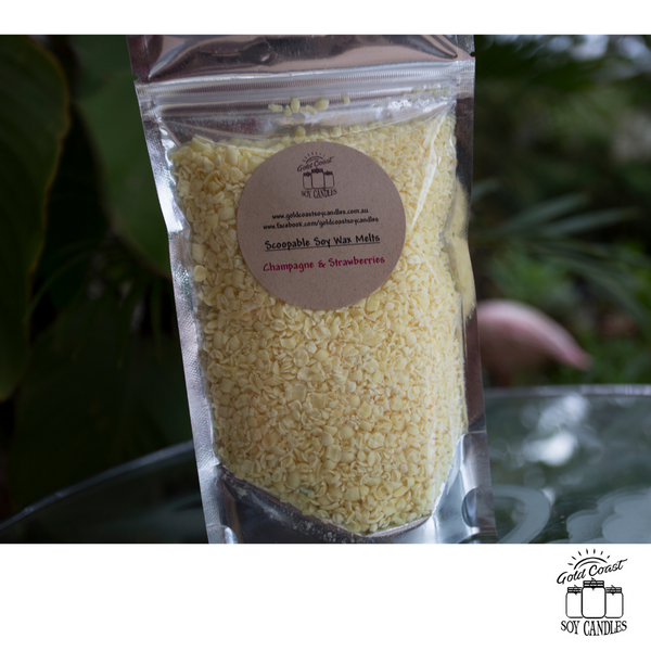 Scoopable Soy Wax Melts - Champagne & Strawberries