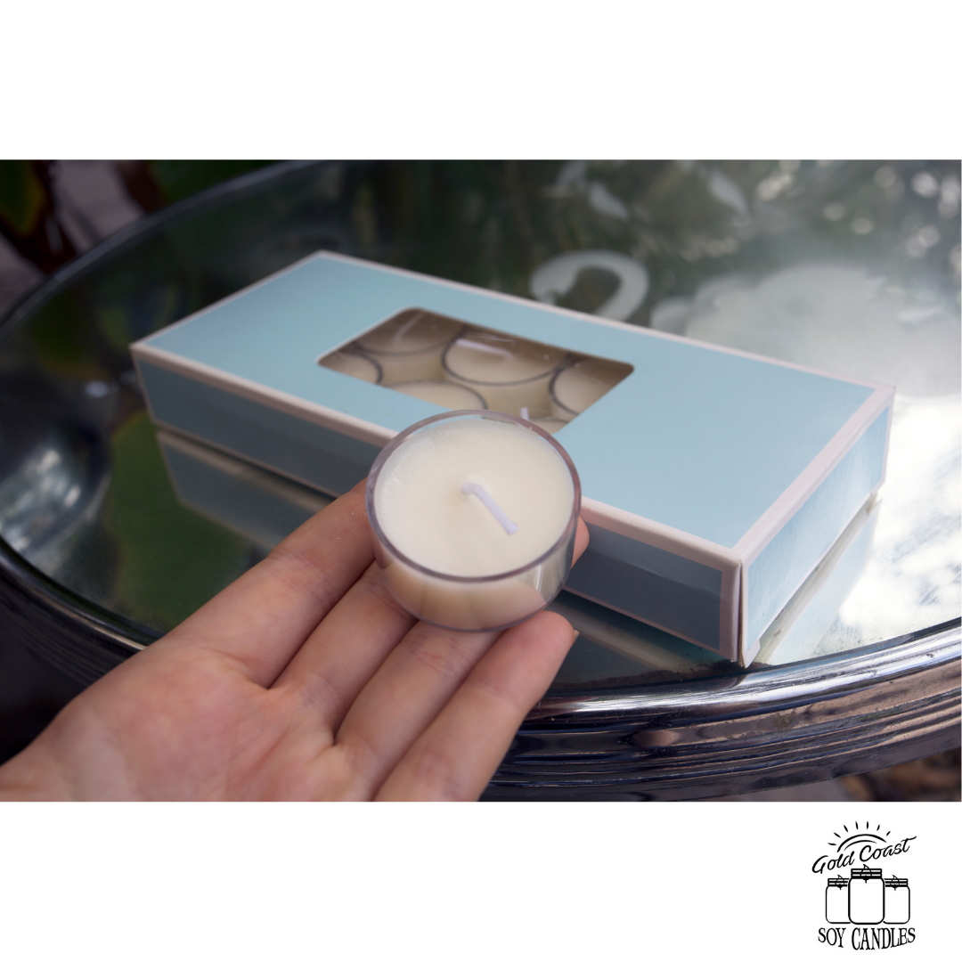 10 Pack unscented Soy Tea Lights